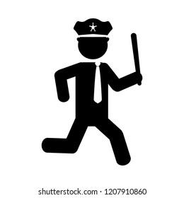 police agent running avatar character