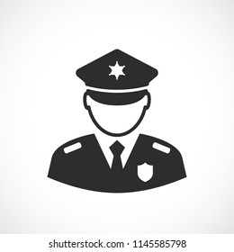 Police agent vector icon illustration isolated on white background