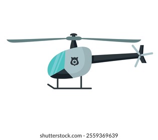 police air helicopter vehicle isolated