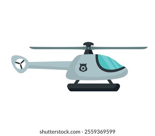 police air vehicle helicopter isolated design