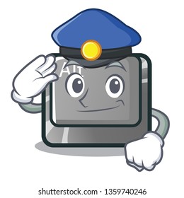 Police alt button in the cartoon shape