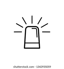 Police or Ambulance Car Light Flashing Icons Vector Image.