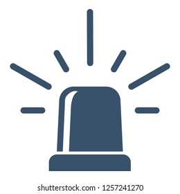 Police Or Ambulance Flasher Siren Isolated On A White Background. Vector Icon Illustration. Unique Pattern Design For Brochures, Web, Printed Materials, Logos