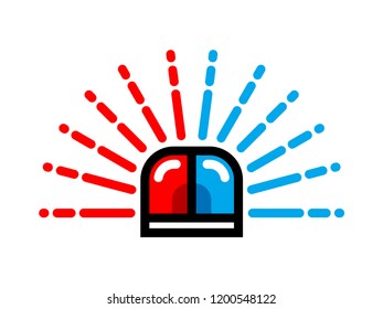 Police Ambulance Red Blue Flasher Siren Stock Vector (Royalty Free ...