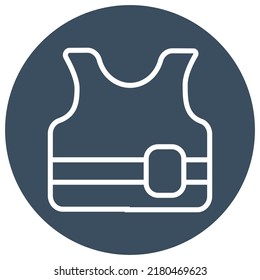 Police armor vest, illustration, vector on a white background.