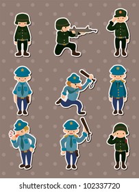  police and army stickers