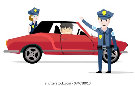 police arrest car driver