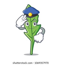 Police arugula character cartoon style vector illustration