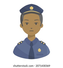 police for avatar color illustration