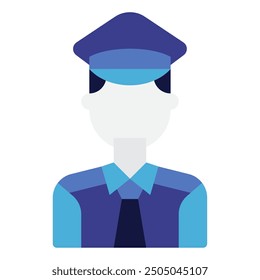 Police avatar job icon illustration