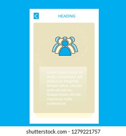 Police avatar mobile vertical banner design design. Vector