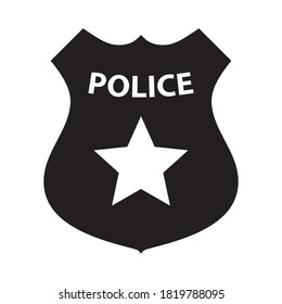 Police Shield Icon Black Isolated Vector Stock Vector (Royalty Free ...