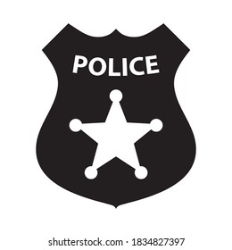 Vector Police Badge Isolated Illustration On Stock Vector (Royalty Free ...