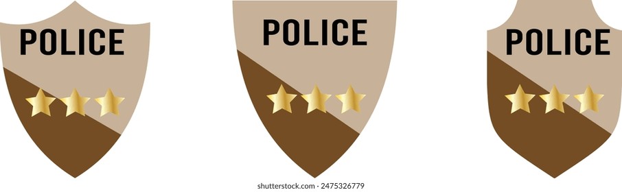 Police badge. Police department emblems isolated on white and black background. Flat outline badges with shields for cop, officer and sheriff. Symbol of detective and policeman. Vector.
Vector Formats