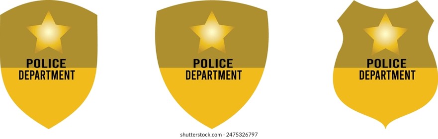 Police badge. Police department emblems isolated on white and black background. Flat outline badges with shields for cop, officer and sheriff. Symbol of detective and policeman. Vector.
Vector Formats