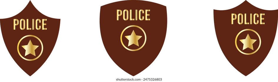 Police badge. Police department emblems isolated on white and black background. Flat outline badges with shields for cop, officer and sheriff. Symbol of detective and policeman. Vector.
Vector Formats