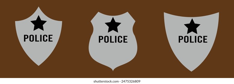 Police badge. Police department emblems isolated on white and black background. Flat outline badges with shields for cop, officer and sheriff. Symbol of detective and policeman. Vector.
Vector Formats