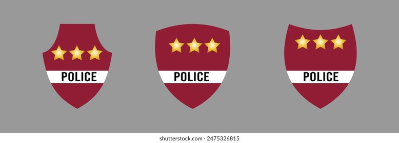 Police badge. Police department emblems isolated on white and black background. Flat outline badges with shields for cop, officer and sheriff. Symbol of detective and policeman. Vector.
Vector Formats