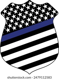 Police Badge Digital EPs Vector graphics File