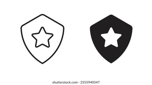 Police badge flat simple vector symbols illustration.