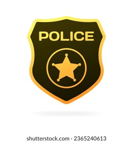 Placa De Policía Ilustraciones svg, vectoriales, clip art vectorizado libre  de derechos. Image 72395899