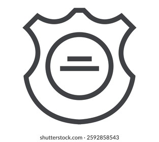 Police badge icon concept. Vector graphic design illustration