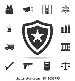 police badge icon. Detailed set of police element icons. Premium quality graphic design. One of the collection icons for websites, web design, mobile app on white background