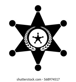 police badge icon image vector illustration design 