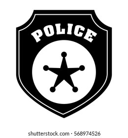 Police Badge Icon Image Vector Illustration Stock Vector (Royalty Free ...