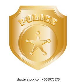 police badge icon image vector illustration design 