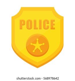 police badge icon image vector illustration design 