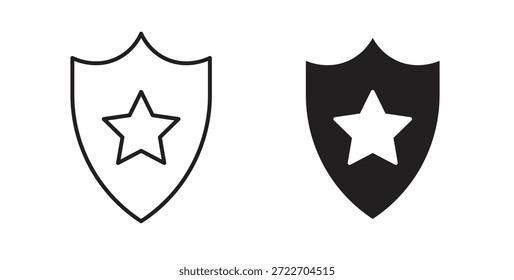 Ícone de emblema de polícia vetor isolado Ilustração. Pictograma vetorial para web e app