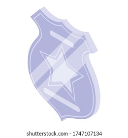 Police badge icon. Isometric of police badge vector icon for web design isolated on white background
