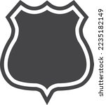 Police badge icon. Law officer shield sign