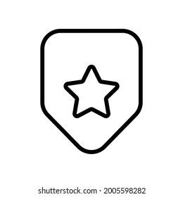Police badge icon, Line Vector graphics