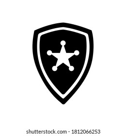 Police Badge icon on white background