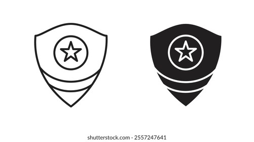 Police badge Icon set. vector illustration set