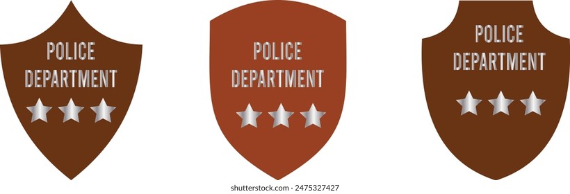 Police badge icon. Police shield icon, vector illustration
