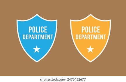 Police badge icon. Simple illustration of police badge vector icon for web design isolated on background.