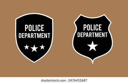 Police badge icon. Simple illustration of police badge vector icon for web design isolated on background.