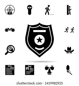 police badge icon. Universal set of dedective for website design and development, app development