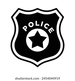 Police badge icon vector design template