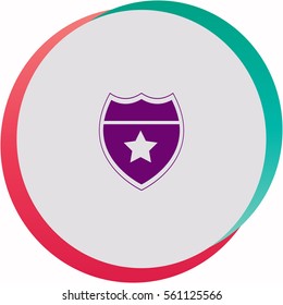 Police badge  icon. Vector design.