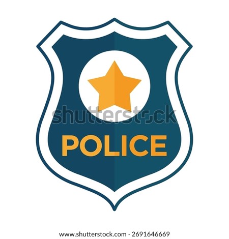 Police badge icon vector design template sign and symbols