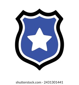 Police Badge Icon, Vector graphics