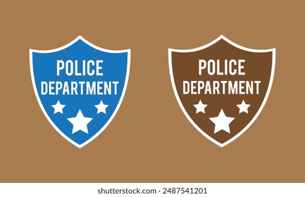 Police badge icon. Vector illustration