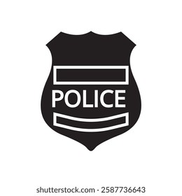 Police badge icon vector. Police illustration sign. Sheriff symbol or logo.