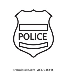 Police badge icon vector. Police illustration sign. Sheriff symbol or logo.