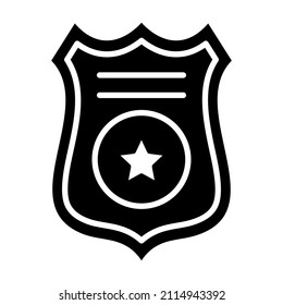 Police Badge icon vector image. Can also be used for web apps, mobile apps and print media.