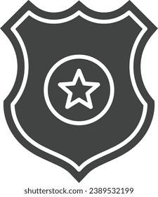 Police Badge icon vector image. Suitable for mobile application web application and print media.